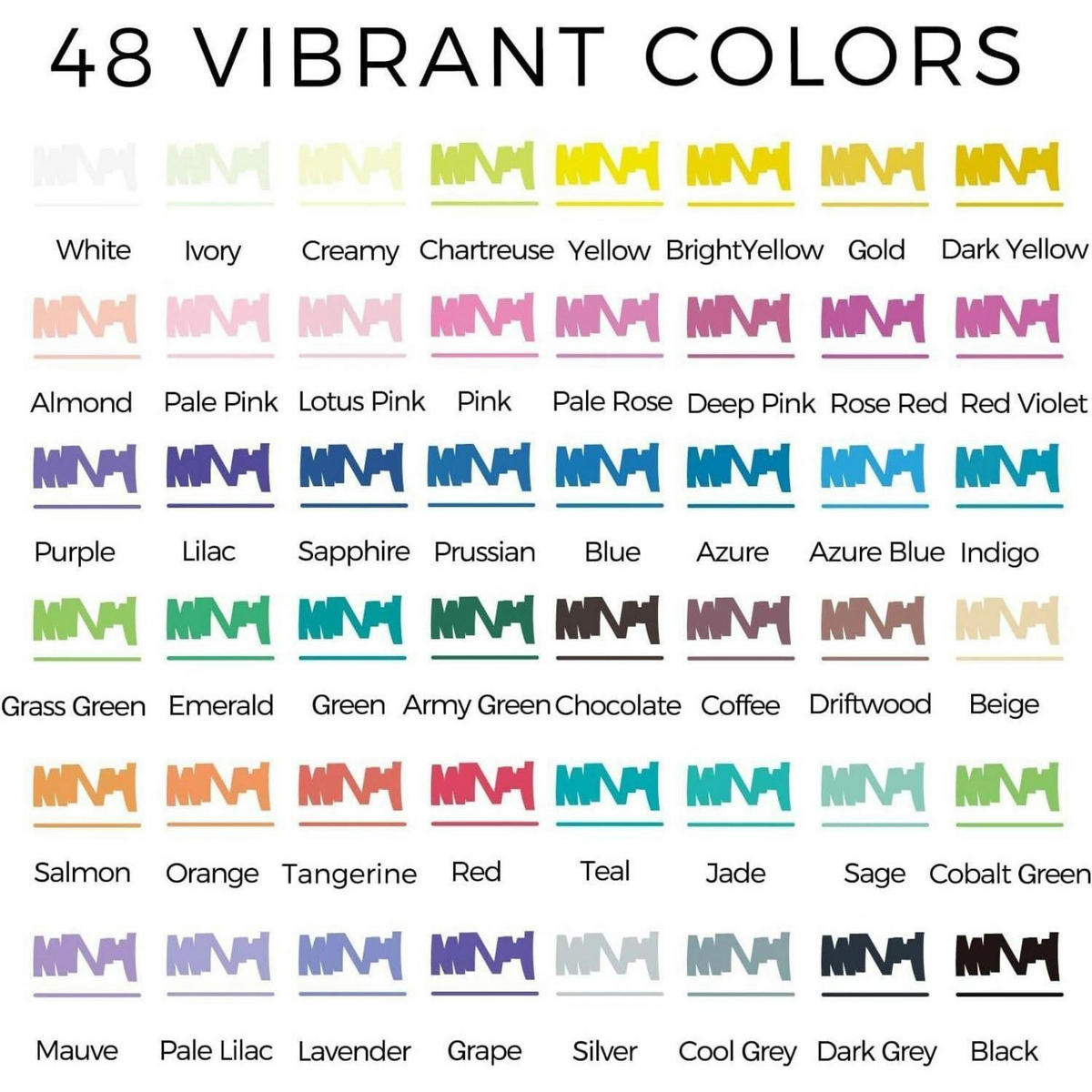 ACRYLSTIFTE Set 48 Farben Dual Tip - Multicolor, Kunststoff (17.5/3/29.7cm)