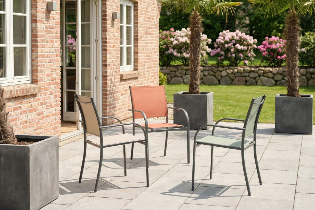 STAPELSTUHL Hartford 66x56x87 cm, Textilen, Rot - Rot, Textil/Metall (56/87/66cm) - dasmöbelwerk