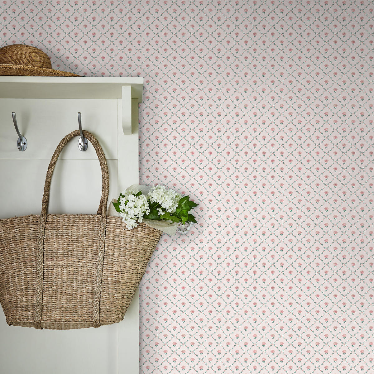VLIESTAPETE Kate Koralle Rosa - Pink, Papier/Kunststoff (52/52cm) - LAURA ASHLEY
