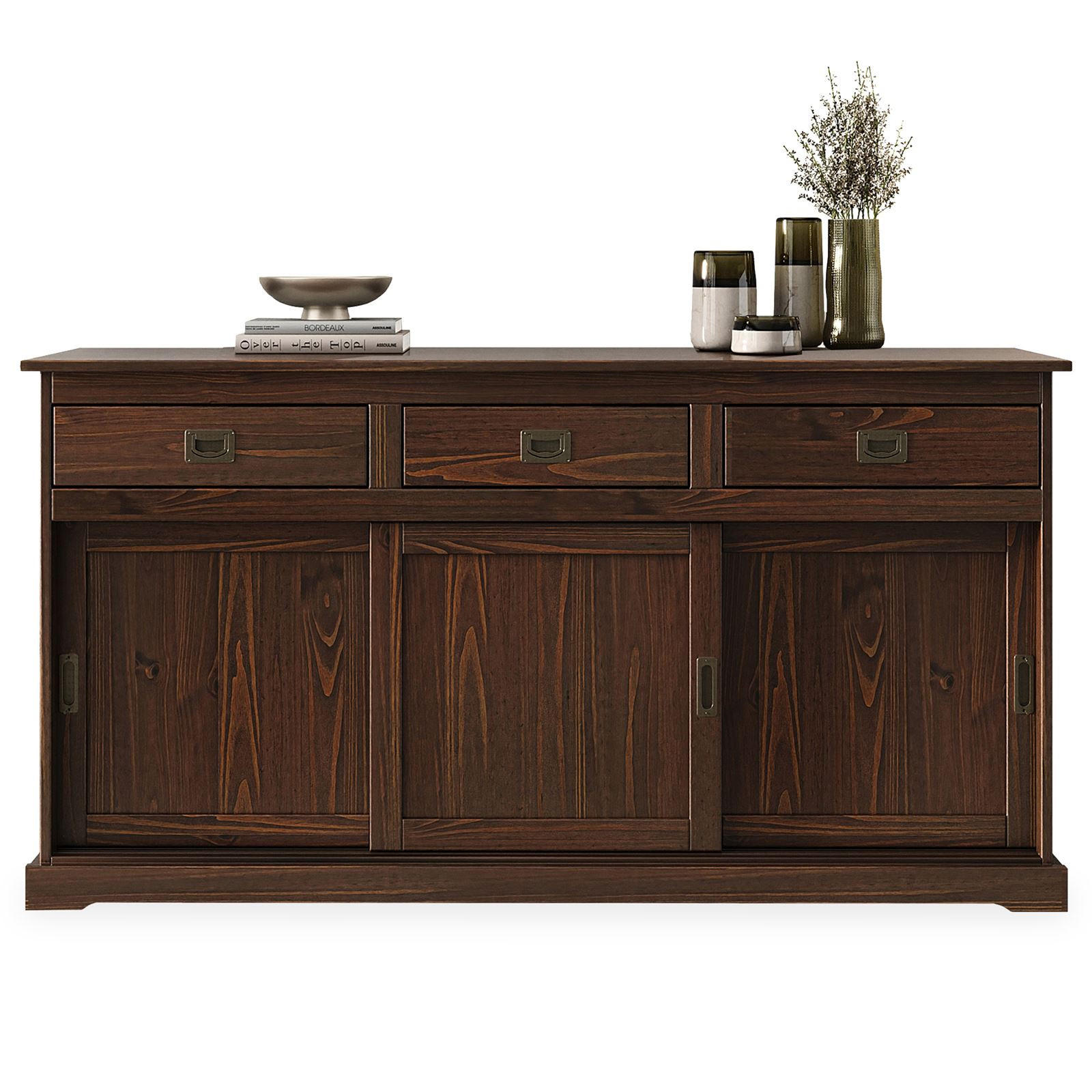 ANRICHTE SAVONA nussbaum - Nussbaumfarben, Holz (160/84/45cm) - IDIMEX