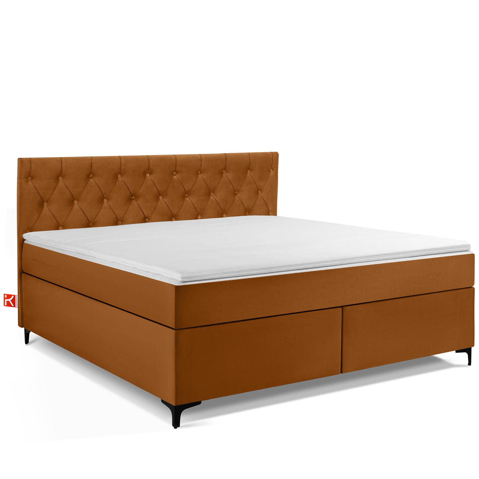 POLSTERBETT ARDEA, Rot - Rot/Schwarz, Holz/Holzwerkstoff (180/200cm) - KONSIMO®