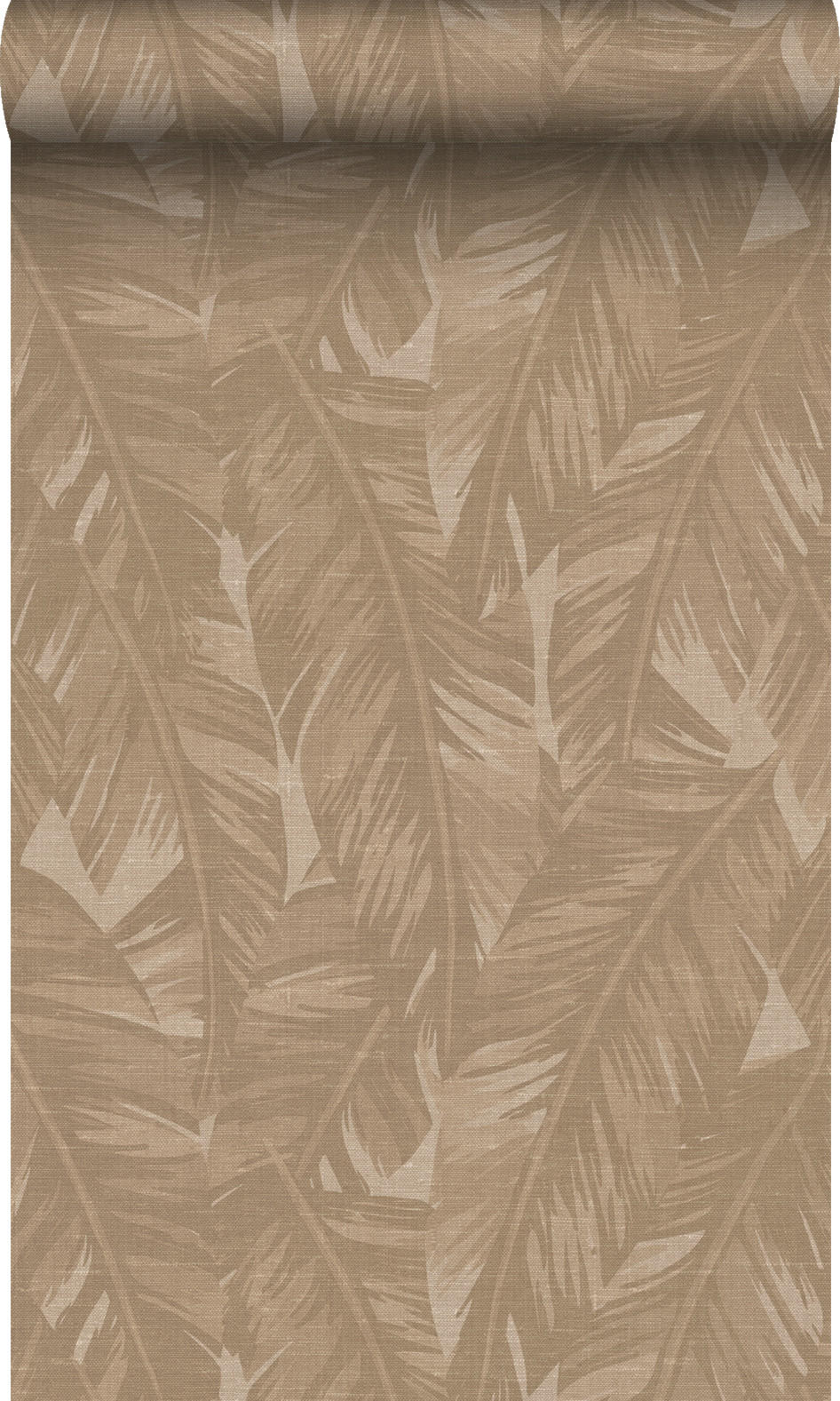 TAPETE Bananenblätter 50 x 900 cm - Braun, Papier (50/900cm) - Origin Wallcoverings