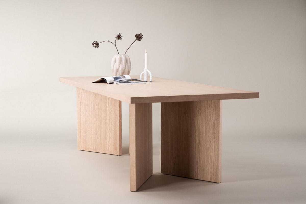 ESSTISCH BASSHOLMEN Beige 100x240x75 cm - Beige, Holzwerkstoff (240/100/75cm) - FURNLUX