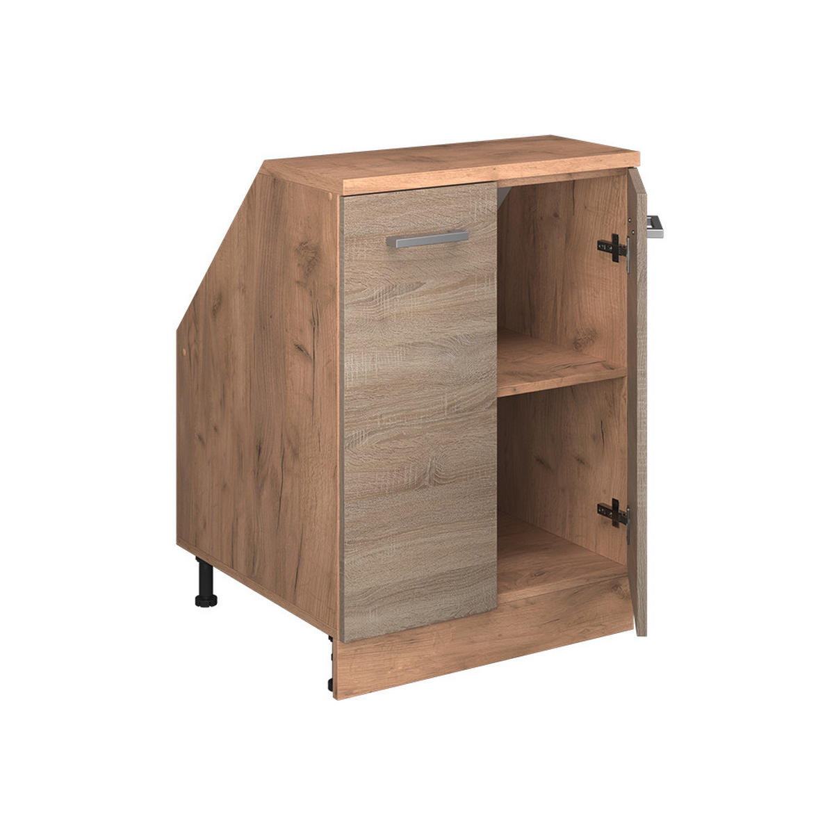 KUCHYNSKÁ SKRIŇA PRE ŠIKMÉ STRECHY R-Line Sonoma 60 cm s 2 dverami, korpus skrine hĺbka 60 cm - dub medový/dub sonoma, kompozitné drevo (60/83.8/60cm) - Vicco