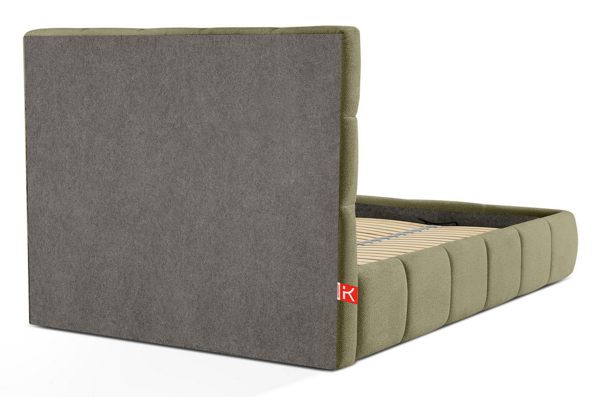POLSTERBETT ALTOS Bouclé, grün - Grün, Holz/Holzwerkstoff (140/200cm) - KONSIMO®