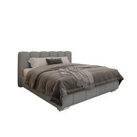 POLSTERBETT ZAIRA 180 x 200 cm mit Bettkasten und Lattenrost, 7-Zonen-Taschenfederkernmatratze CIRA (24 cm) – Grau - Grau, Holz (160/200cm) - Panda Möbel