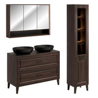 KOUPELNOVÝ NÁBYTEK 120cm Moka 2er-Set Dřevo - hnědá, kompozitní dřevo (120/84.5/46cm) - Petits-meubles