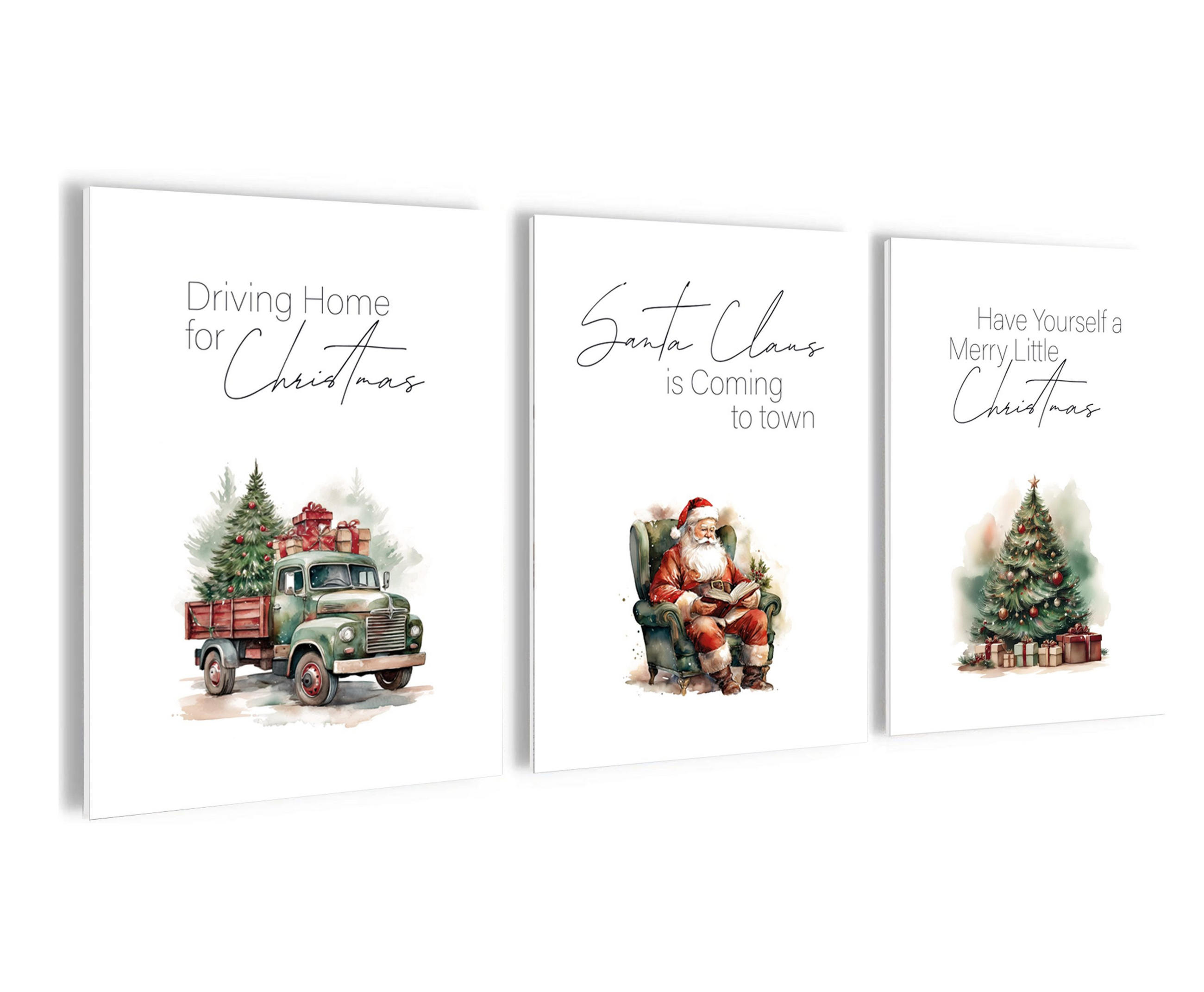 BILDERSET 3er-Set 30x40 cm Weihnachten Sprüche - Beige, Kunststoff (30/40/2cm) - artissimo