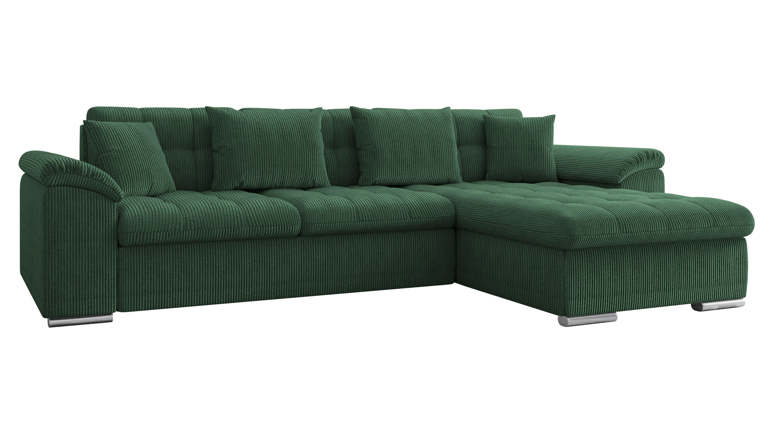 COLTAR Diana Reiat, Dreapta - verde închis, material textil/lemn (160/280cm) - MIRJAN24