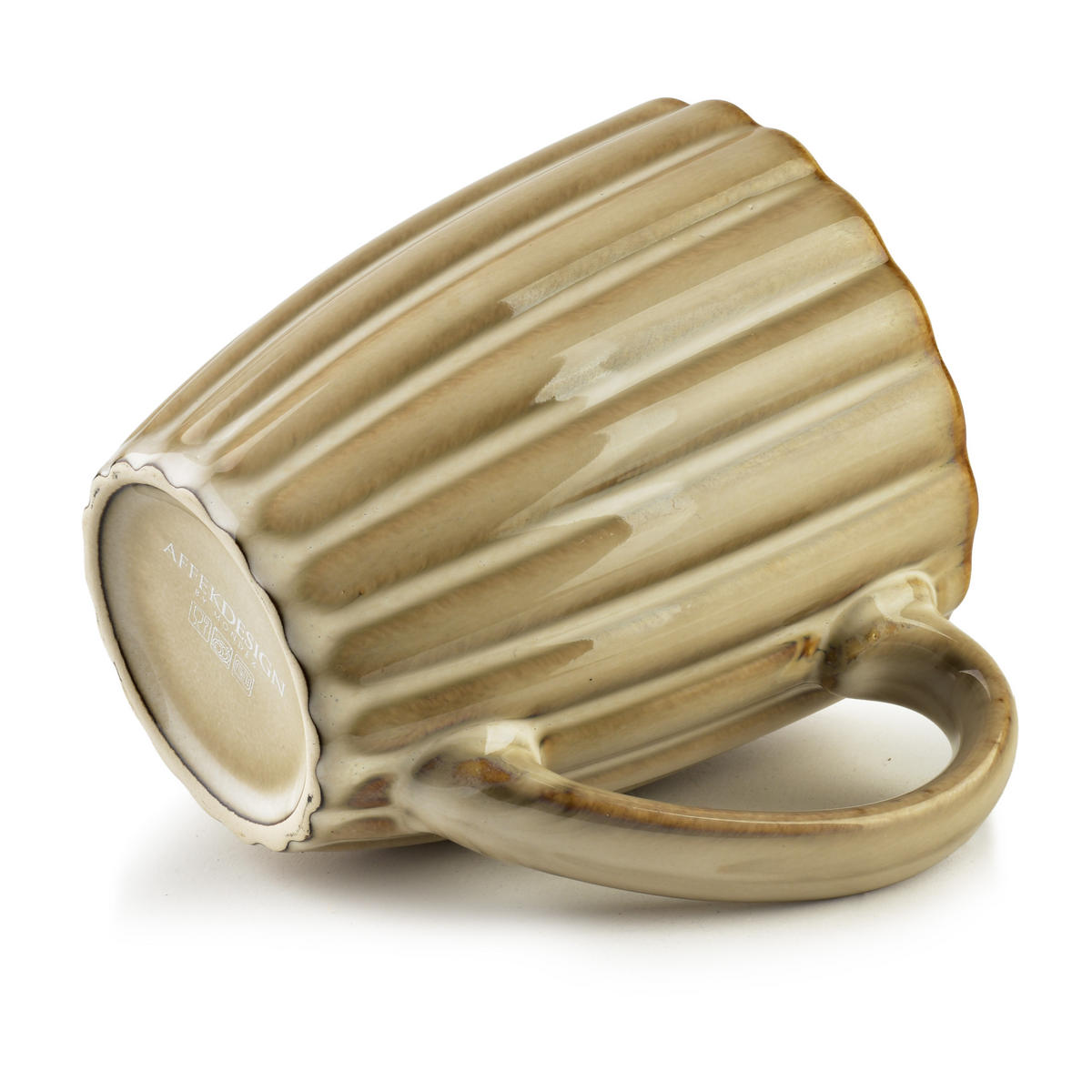 BECHER Evie Beige 8.7/11.5/10 cm Porzellan - Beige, Keramik (0.36L) - Mondex