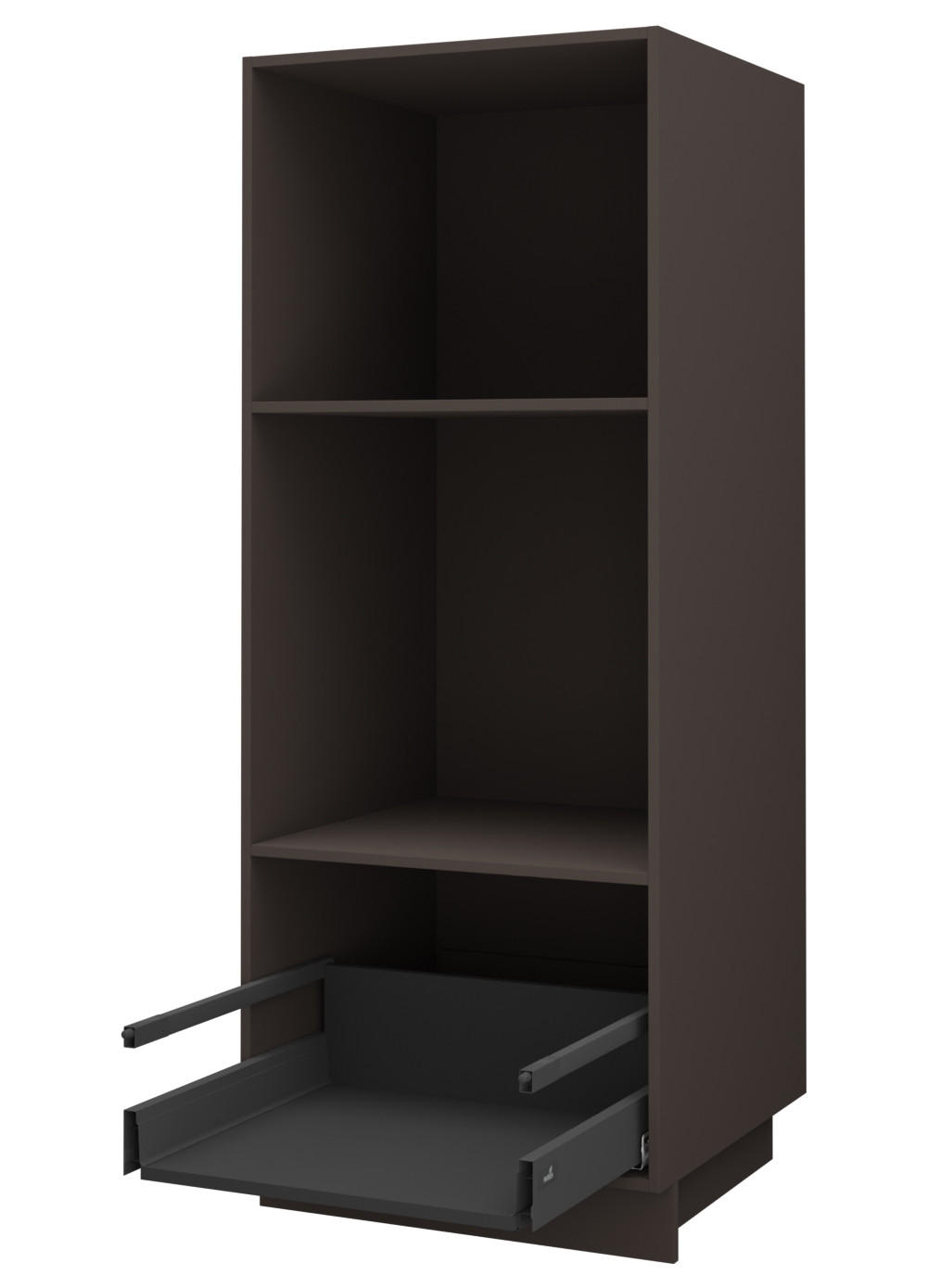 BACKOFENHOCHSCHRANK Kvantum D5AA/60/154 Weiß Matt / Lava Matt 60 / 59 / 154cm - Dunkelgrau/Weiß, Holz/Holzwerkstoff (60/154/59cm) - Feldmann-Wohnen