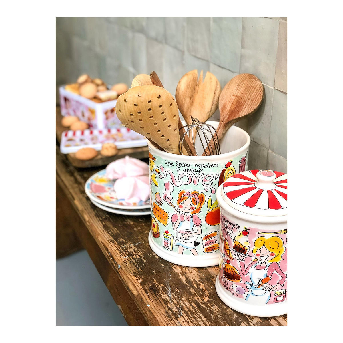 KOCHLÖFFELTOPF Backen in Bunt - 22,5cm - Multicolor, Keramik (16/18.2/16cm) - Blond Amsterdam