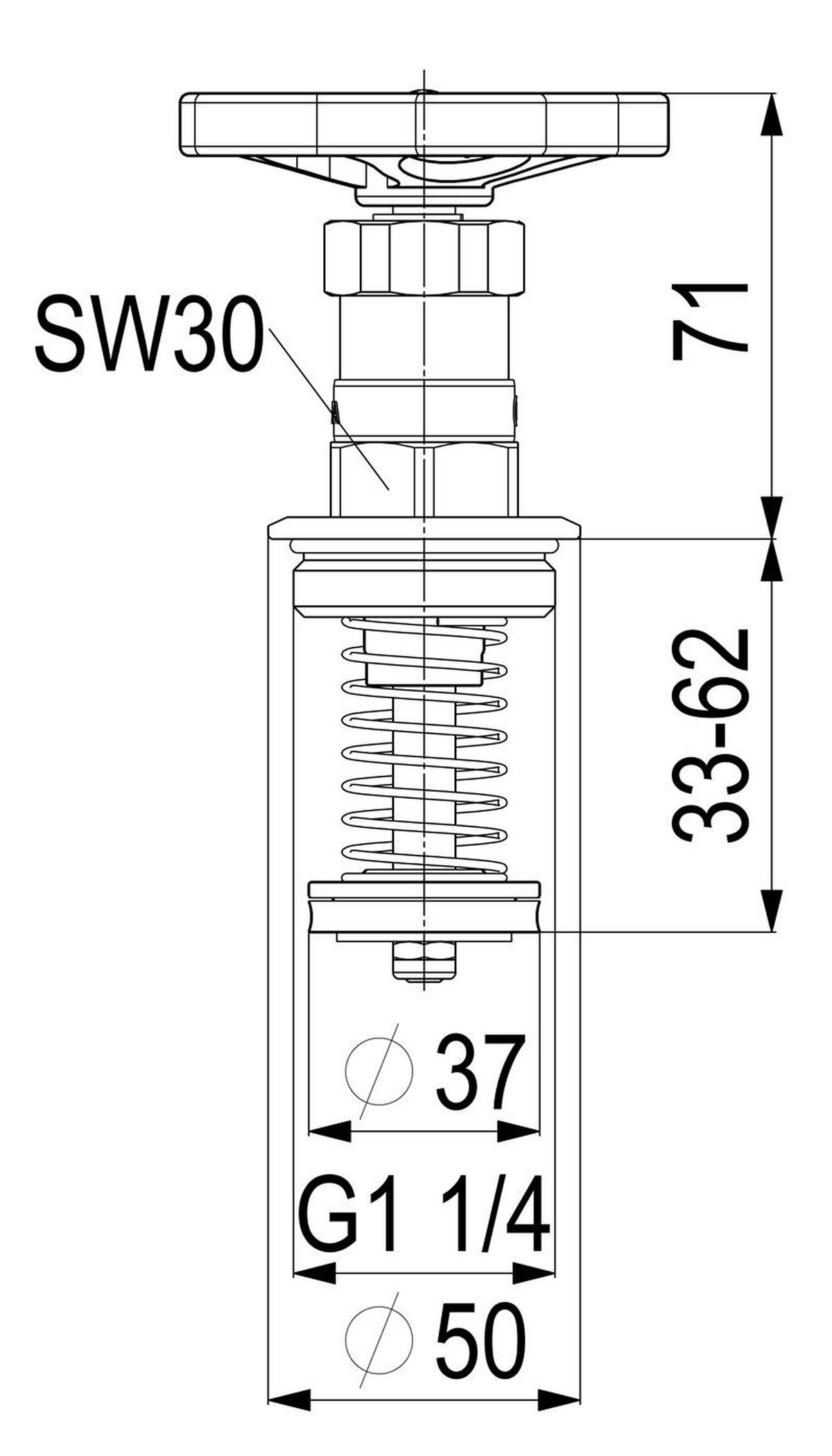 FETTKAMMER-OT FUER KFR-VENTIL DIN3502,N.ST.SP.,DN32,1 1/4",EPDM - Schwarz, Metall (10/18/30cm) - Schlösser Armaturen