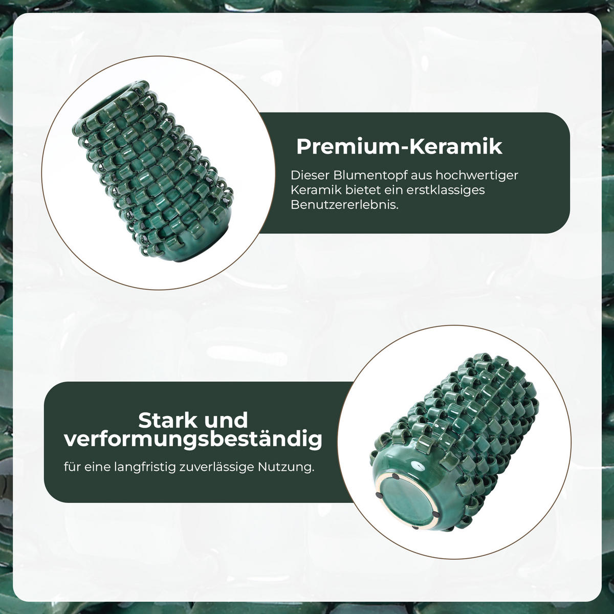 VASE, Ø10.7 x H31 cm, dunkelgrün - Dunkelgrün, Keramik (31cm) - Hometopia