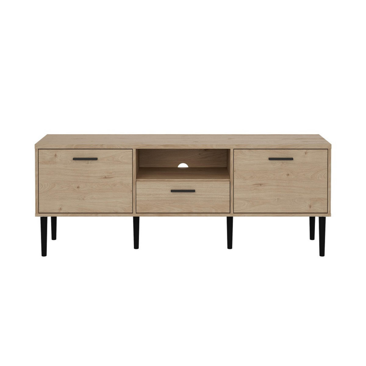 TV-MÖBEL, Media, Nussbaum, Holzwerkstoff / Metall, 148 x 40 x 57 cm - Nussbaumfarben, Holzwerkstoff/Metall (148/57/40cm) - ebuy24