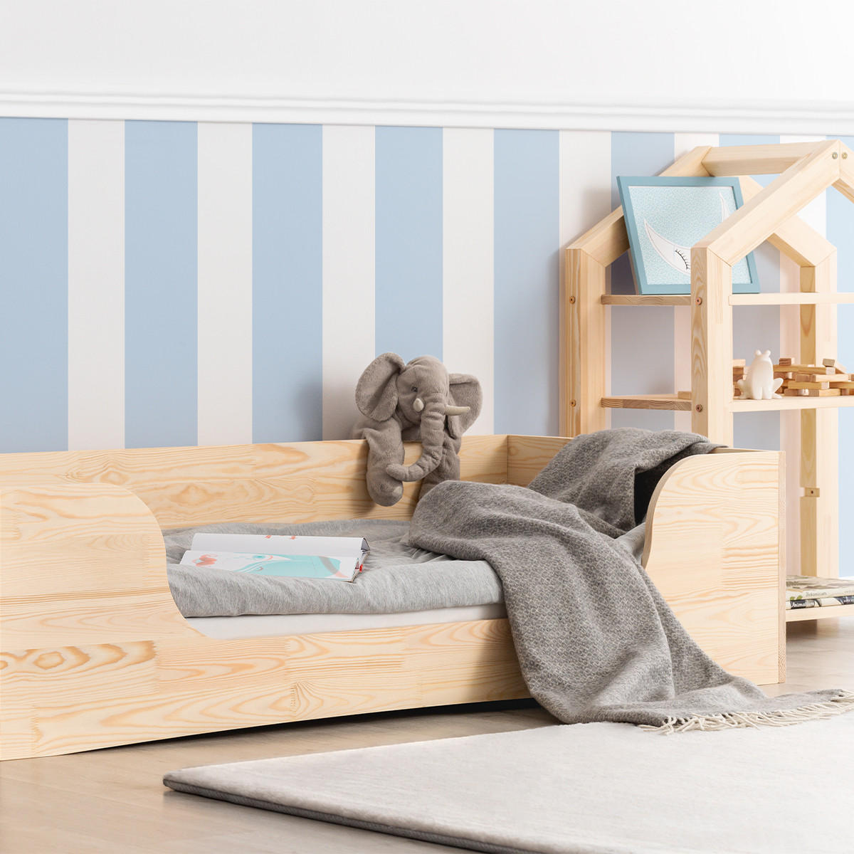 POSTEL 90/190 Irina Přírodní dřevo - hnědá, dřevo (90/190cm) - Petits-meubles