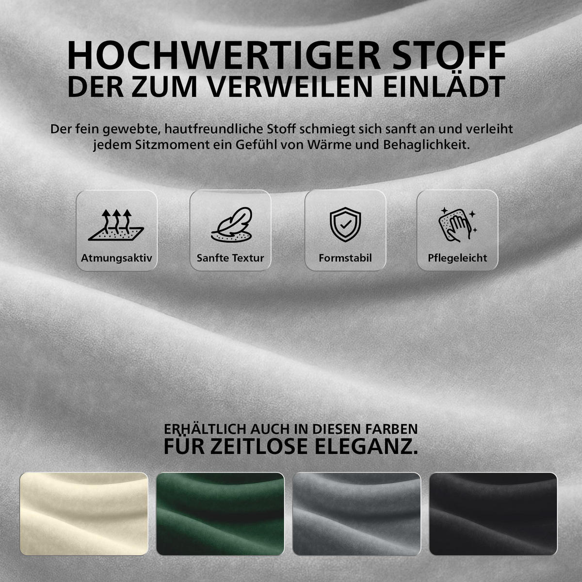 ARMLEHNENSTUHL Samt Dunkelgrau - Dunkelgrau/Schwarz, Textil/Metall (52/82/63cm) - CLP