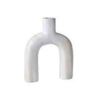 HOLZVASE Matisse 28,5/35,5 cm - Weiß, Holz (36cm)