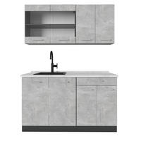 JEDNOTKOVÁ KUCHYNĚ R-Line Beton/antracit - šedá/antracitová, kompozitní dřevo (140/81.6/60cm) - Vicco