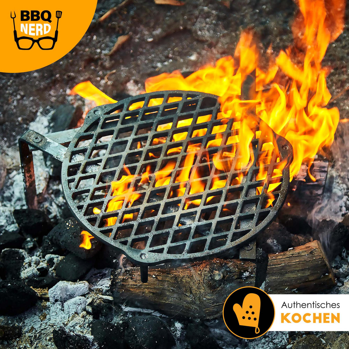 STAPELROST Gusseisen Ø22cm für 4,2L Dutch Oven Feuertopf - Schwarz, Metall (21/5/21cm) - BBQ Nerd