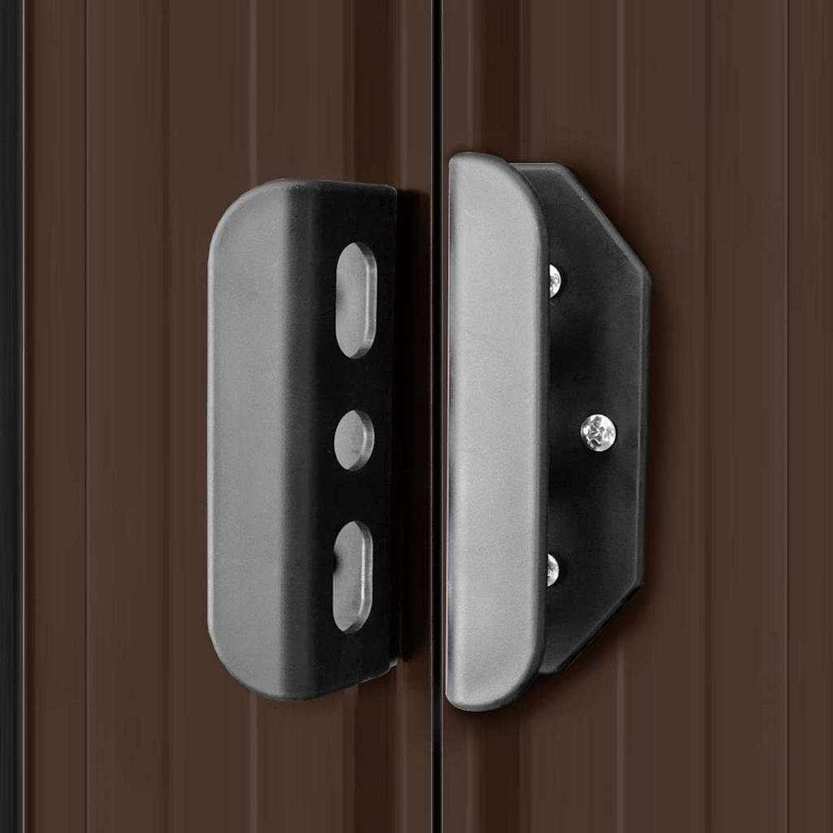 GERÄTESCHUPPEN Braun 257/205/178 Cm Stahl - Braun, Metall (205/178/257cm) - vidaXL