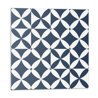 WANDPANEEL 4x 50x50 cm selbstklebend Stravelle - Blau, Kunststoff (50/1.6/50cm) - Wallfluent