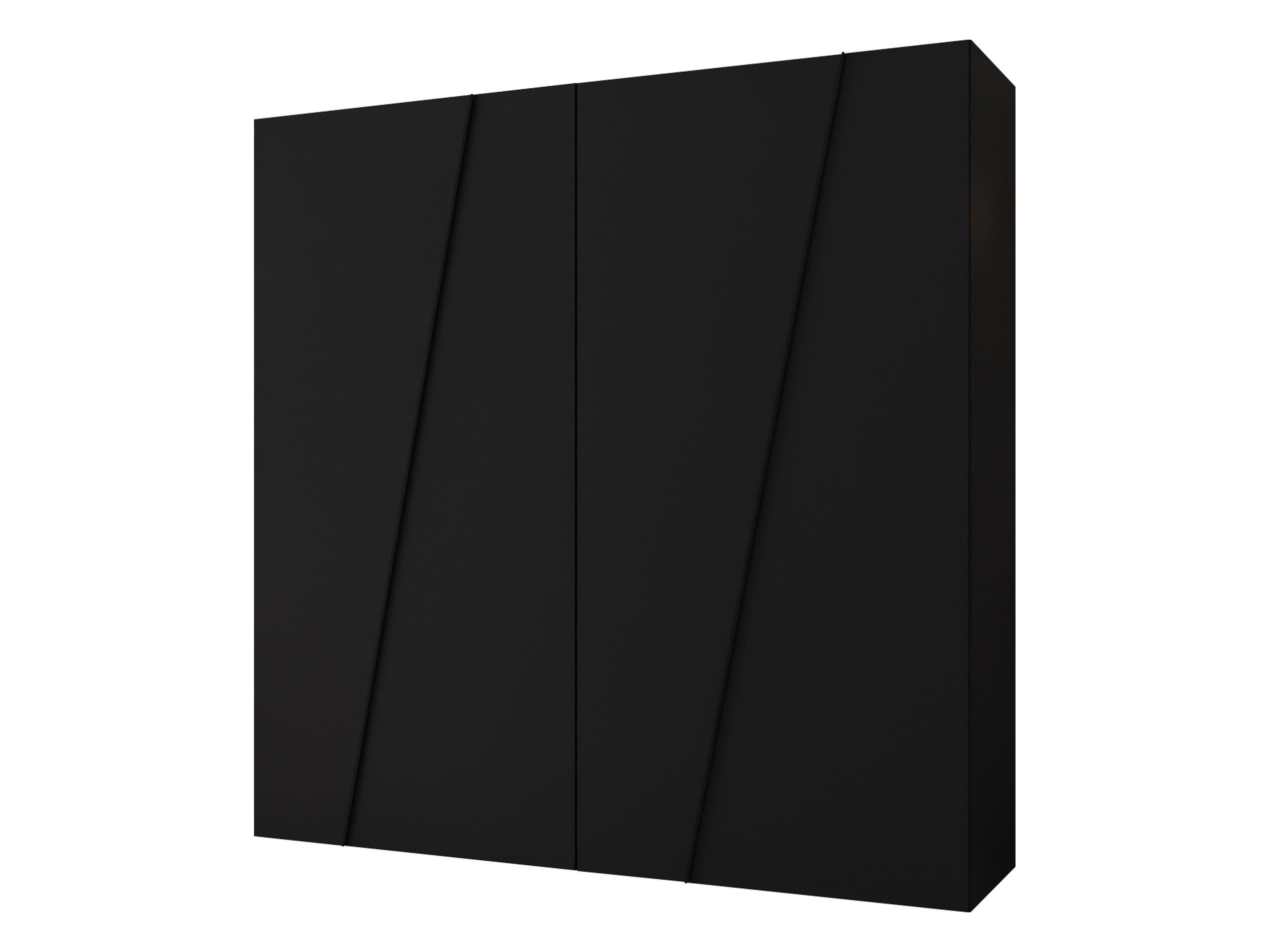DREHTÜRENSCHRANK Zen 200 cm - Schwarz, Holzwerkstoff/Kunststoff (200/202/50cm) - MIRJAN24