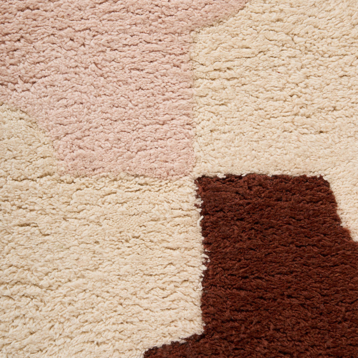 KINDERTEPPICH Bunt 90/120 cm Baumwolle Jigsaw - Pink/Beige, Textil (90/120cm) - Beliani