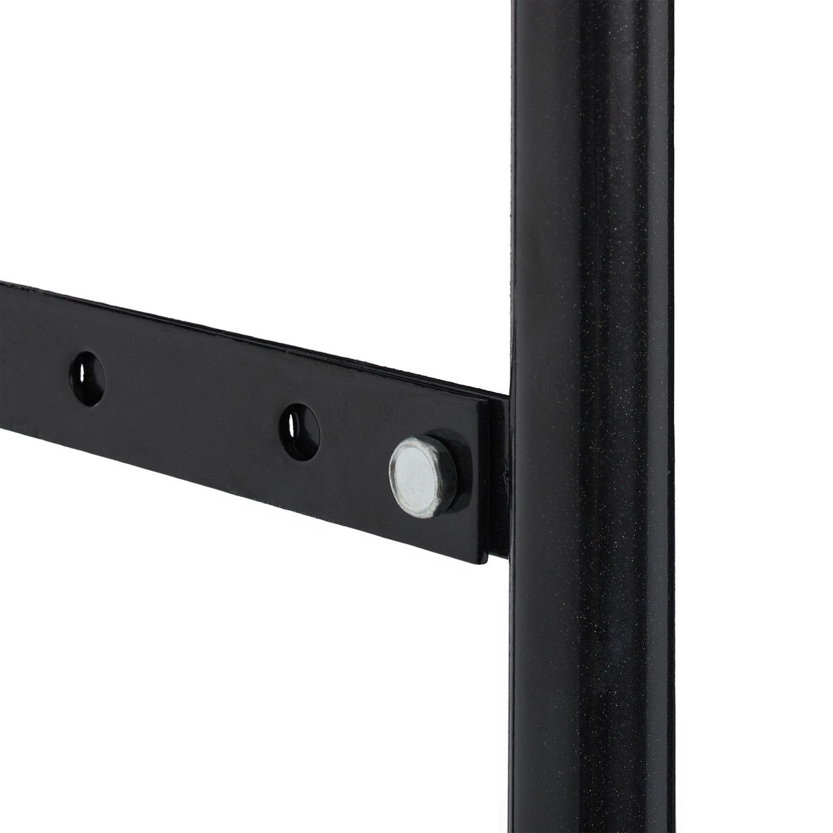 KAMINHOLZREGAL - Schwarz, Metall (220/106/22cm) - Relaxdays