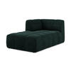 SOFAELEMENT Links Samt Stoff Grün - Salbeigrün/Schwarz, Holzwerkstoff/Kunststoff (101/77/175cm) - Makamii