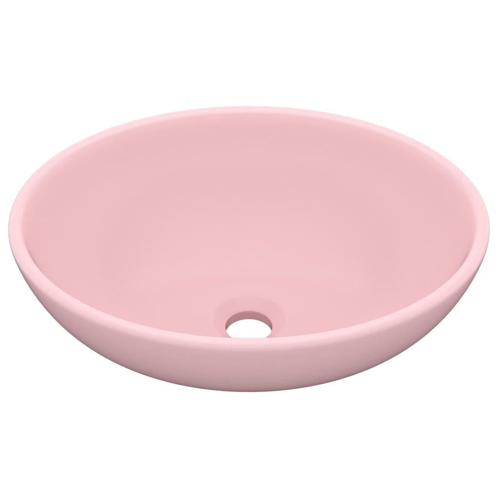 WASCHBECKEN Lange 40/33/13.5 cm - Pink, Keramik (40/13.5/33cm) - Nettlife