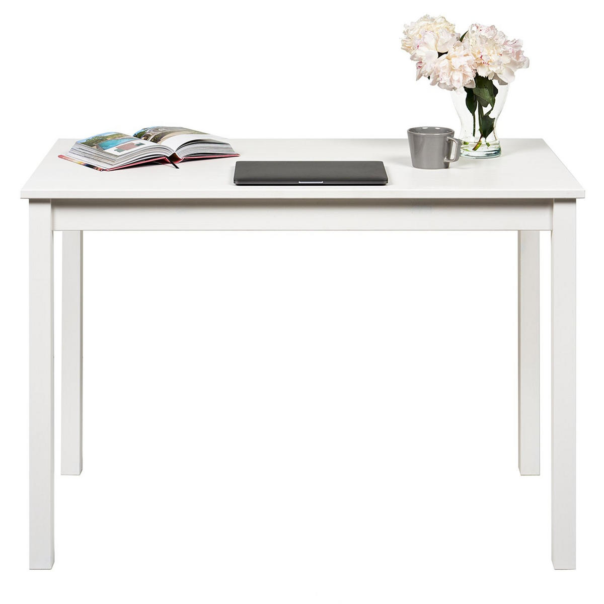 SCHREIBTISCH Massivholz 60/110/75 cm - Weiß, Holz (60/110/75cm) - hagge home