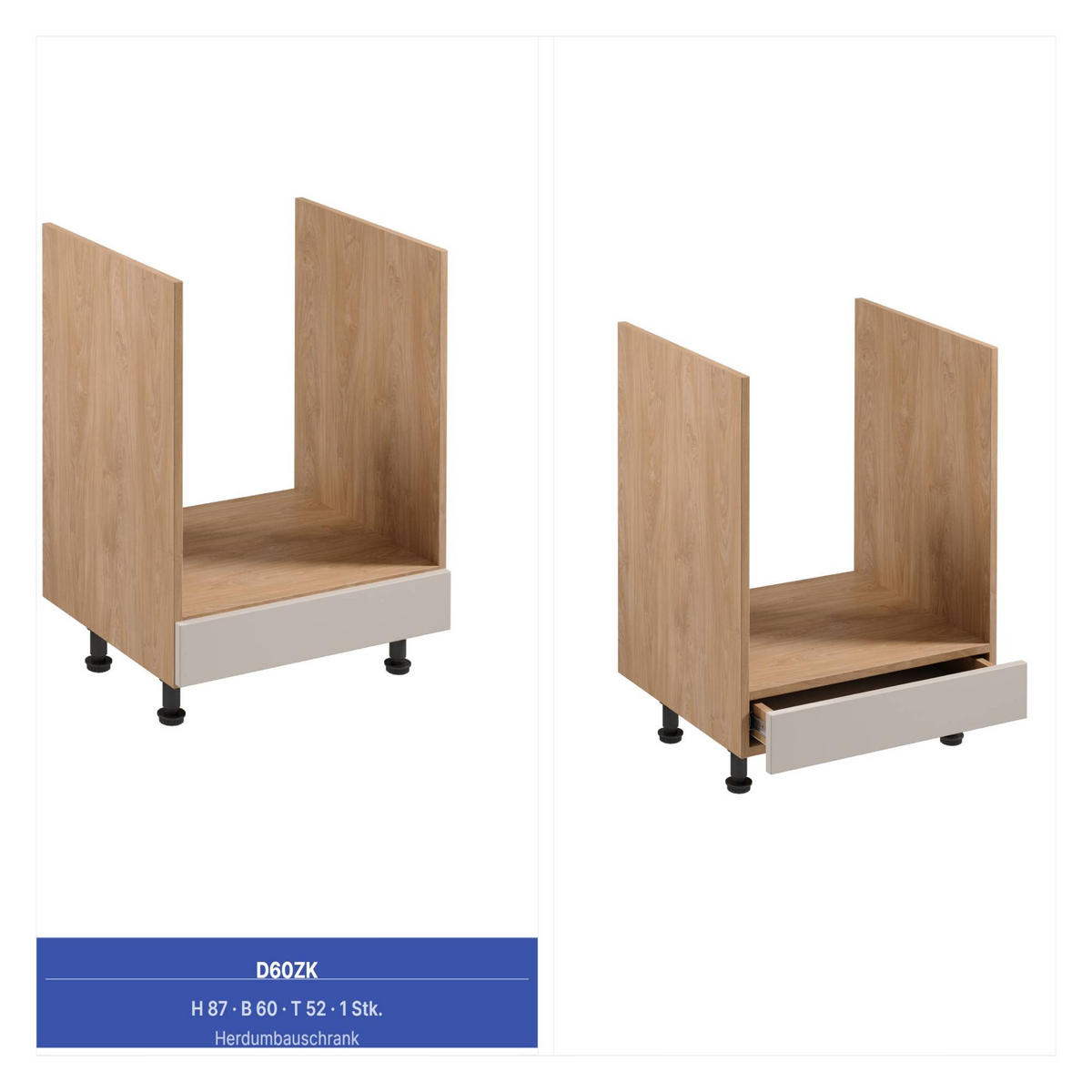 KÜCHENZEILE 360 cm - Sorento KS8-M360 - in Beige / Sonoma Eiche - Beige/Sonoma Eiche, Holz (360/247/52cm)