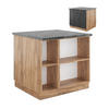 KÜCHENINSEL Fame-Line Anthrazit Landhaus/Goldkraft Eiche 90 cm ohne AP - Honigeiche/Dunkelgrau, Holzwerkstoff (90/82/60cm) - Vicco
