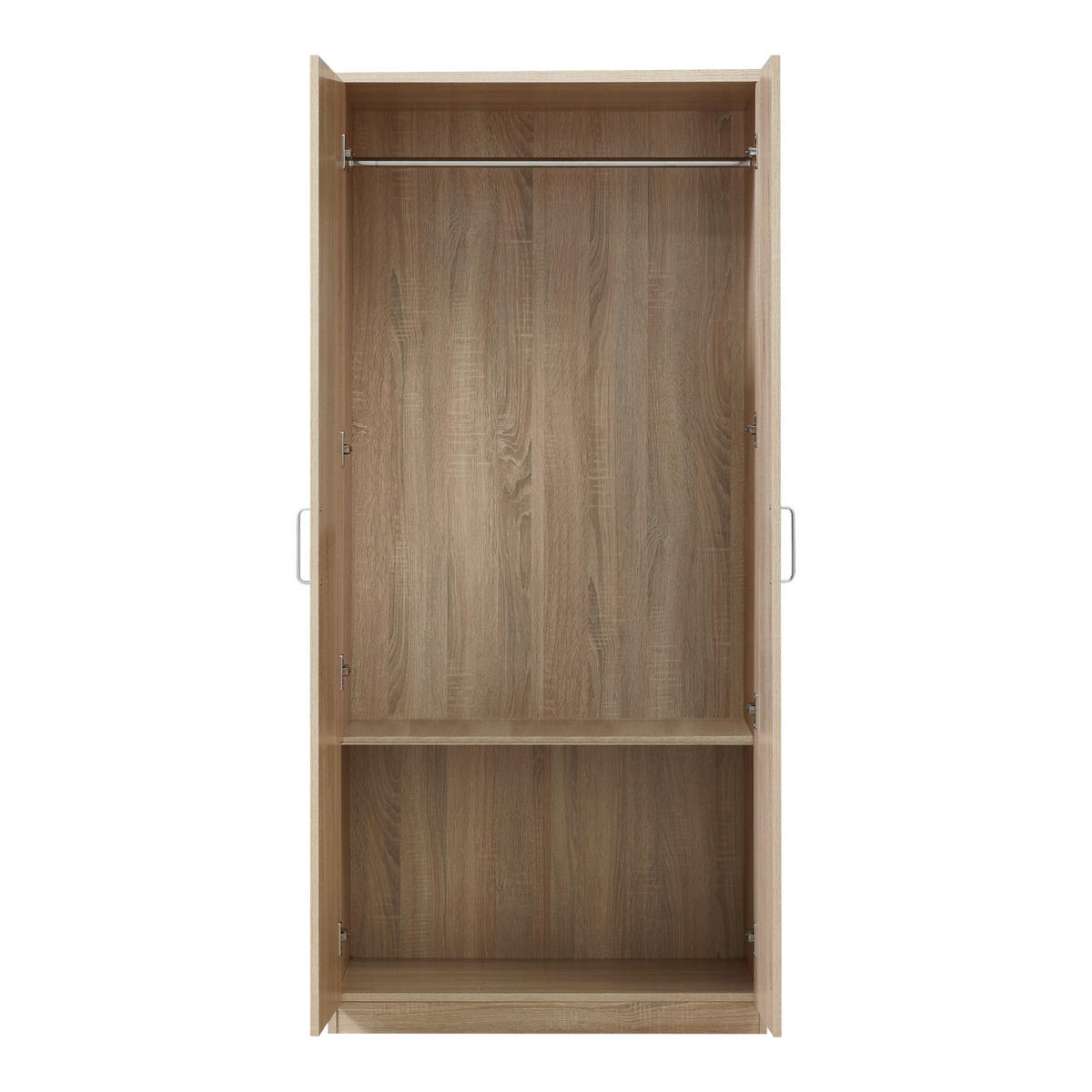 KLEIDERSCHRANK Bodolz - Sonoma Eiche, Holzwerkstoff (80/176/52cm) - [en.casa]