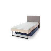 JUGENDBETT Sinus in Beige, Eiche & Marineblau Liegefläche 90 x 200 cm - Braun, Holzwerkstoff