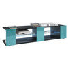 LOWBOARD Movie Fronten in Petrol Hochglanz - Petrol, Holzwerkstoff (135/30/39cm) - Vladon