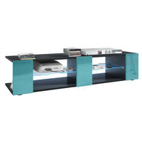 LOWBOARD Movie Fronten in Petrol Hochglanz - Petrol, Holzwerkstoff (135/30/39cm) - Vladon