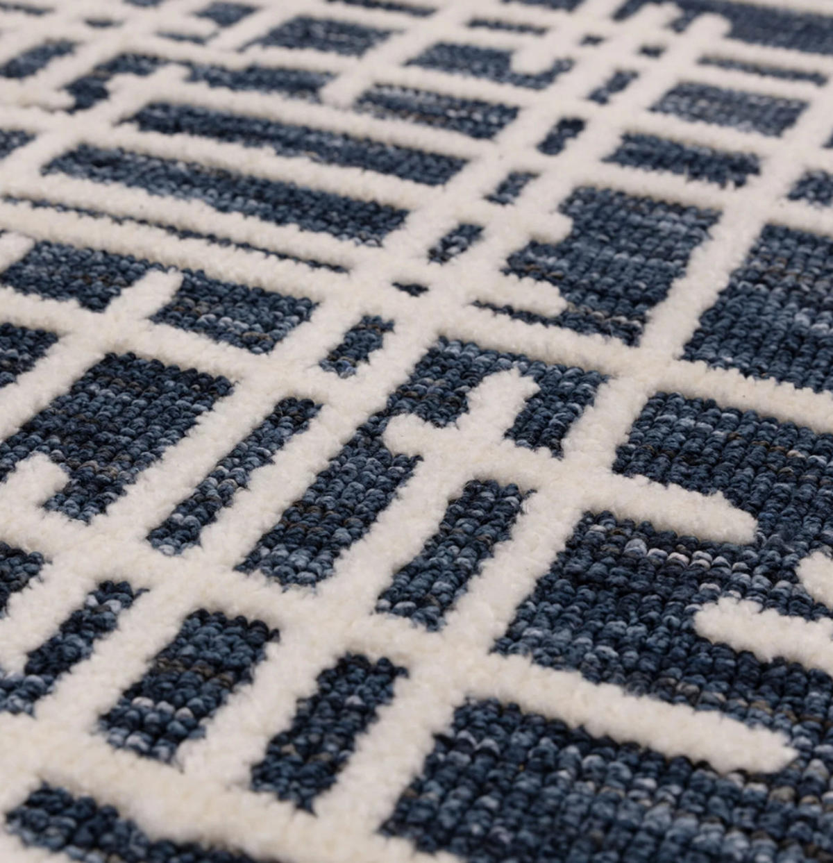 TEPPICH modern Flachgewebe KEMY Blau 120 x 170 cm - Blau, Textil (120/170cm) - Novatrend