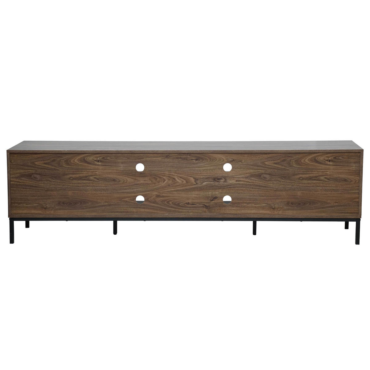 TV-SCHRANK, dunkles Holzeffekt - Braun, Holz (40/54/200cm) - Oviala
