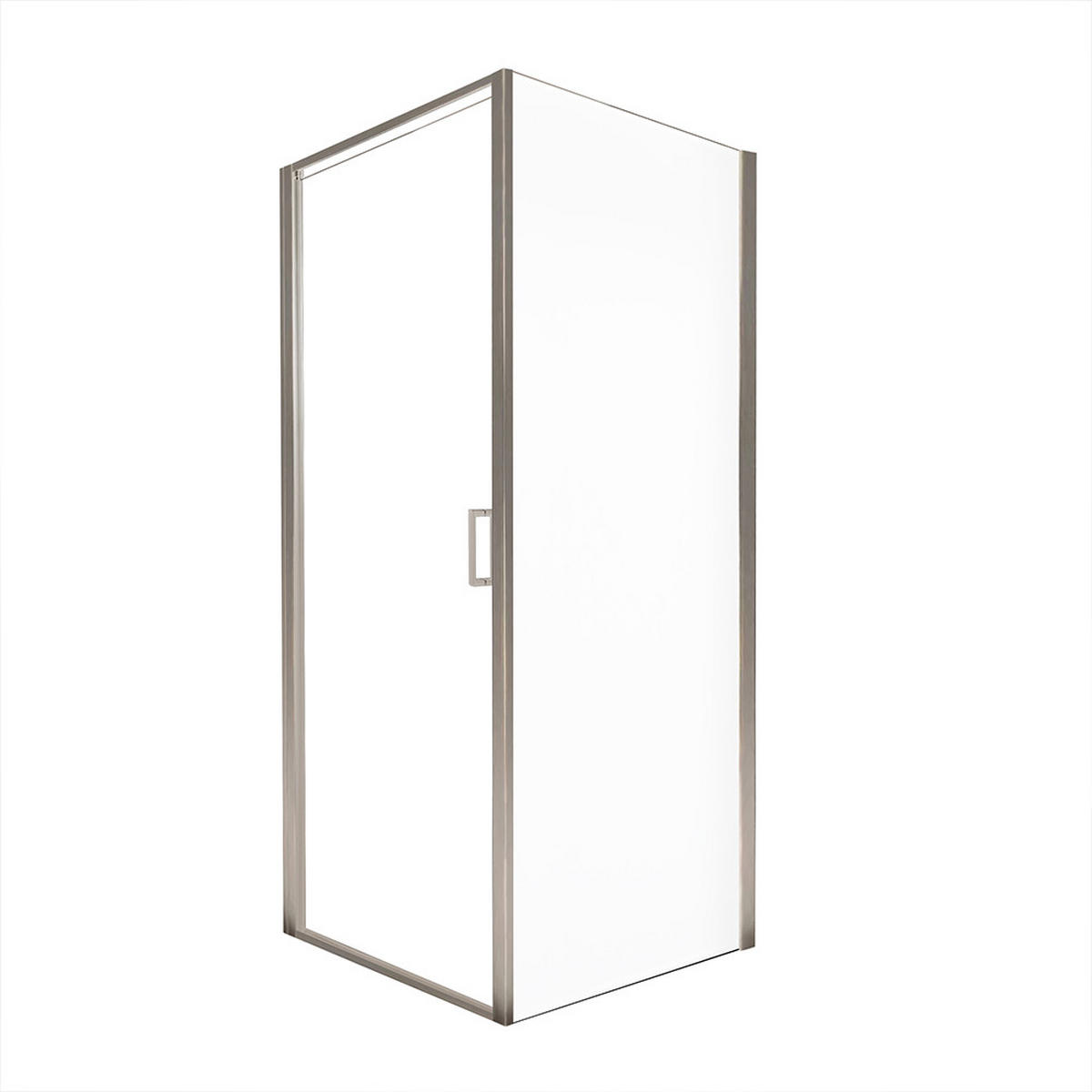 DUSCHKABINE LIVIA - Silber, 90 x 90 x 195 - Chromfarben, Metall (90cm) - Home Deluxe