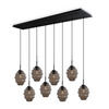 HÄNGELEUCHTE Echos 8-flammig Rauch Ø 18cm - Anthrazit/Schwarz, Glas (18/18/20cm) - s.luce