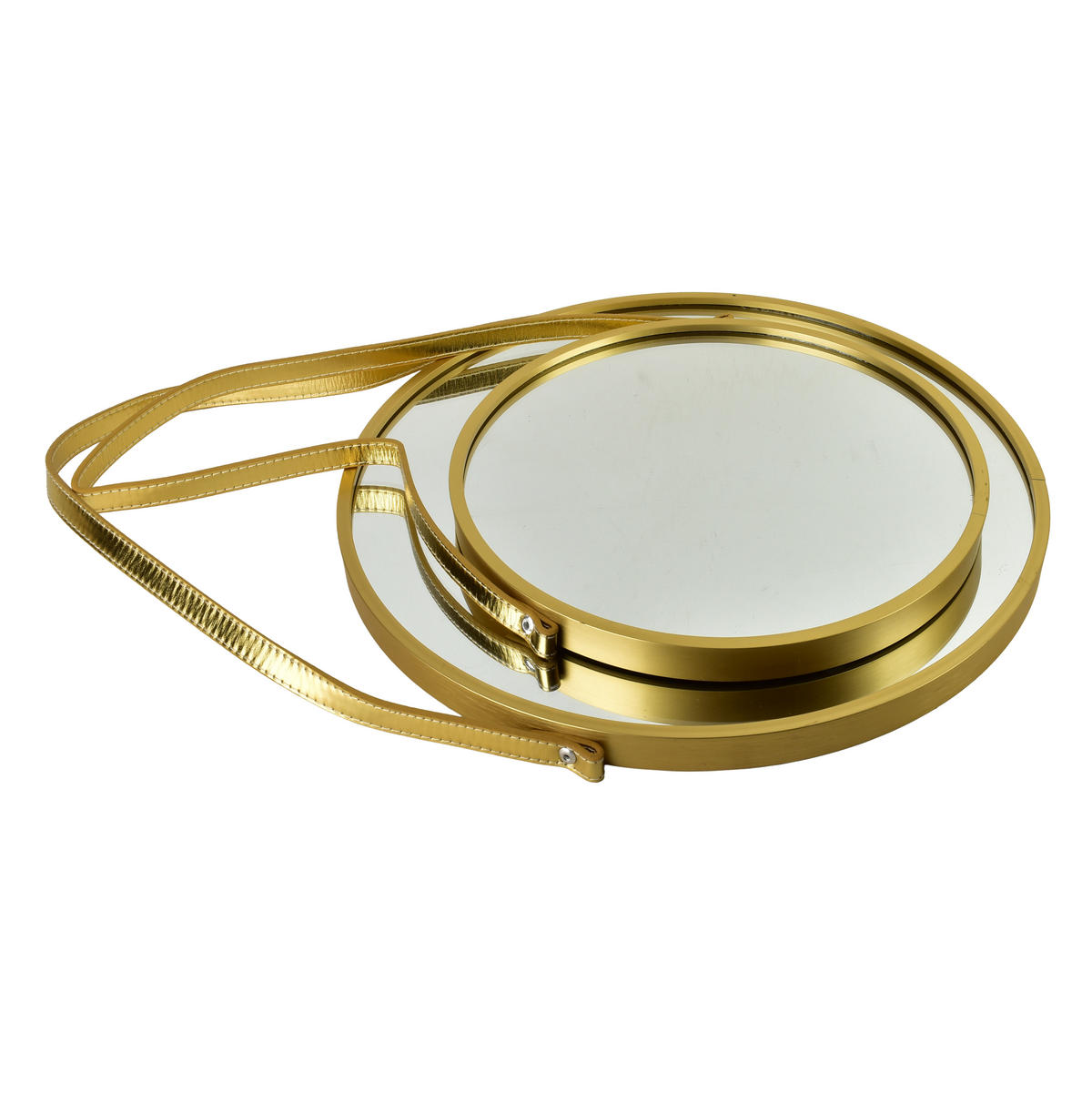 SPIEGEL Alexia gold 40/1.8/40cm Glas - Goldfarben, Metall (40/40/1.8cm) - Mondex