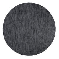 FLACHWEBTEPPICH, einfarbig, aus Polypropylen, Anthrazit, Ø 200 cm - Anthrazit, Textil (200/200cm) - KADIMA DESIGN