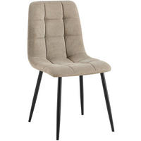 STUHL Cord Taupe - Taupe, Textil/Metall (45/84/55cm) - CLP