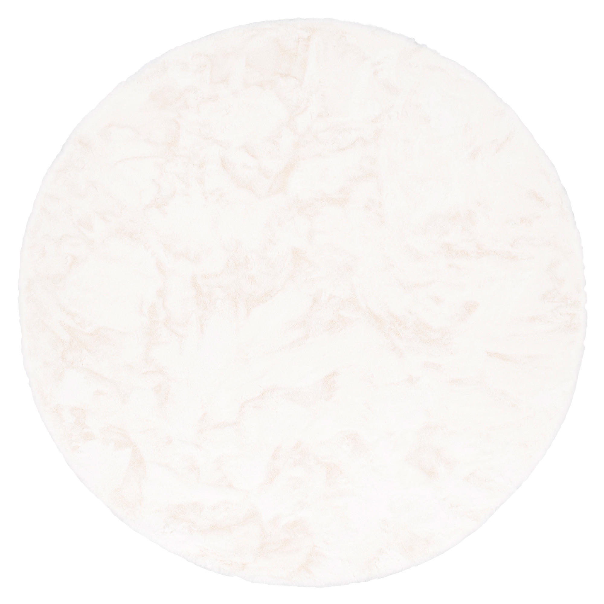 FELLTEPPICH LUXUS SUPER SOFT PLUSH RUND - Weiß, Textil (80/80cm) - Pergamon