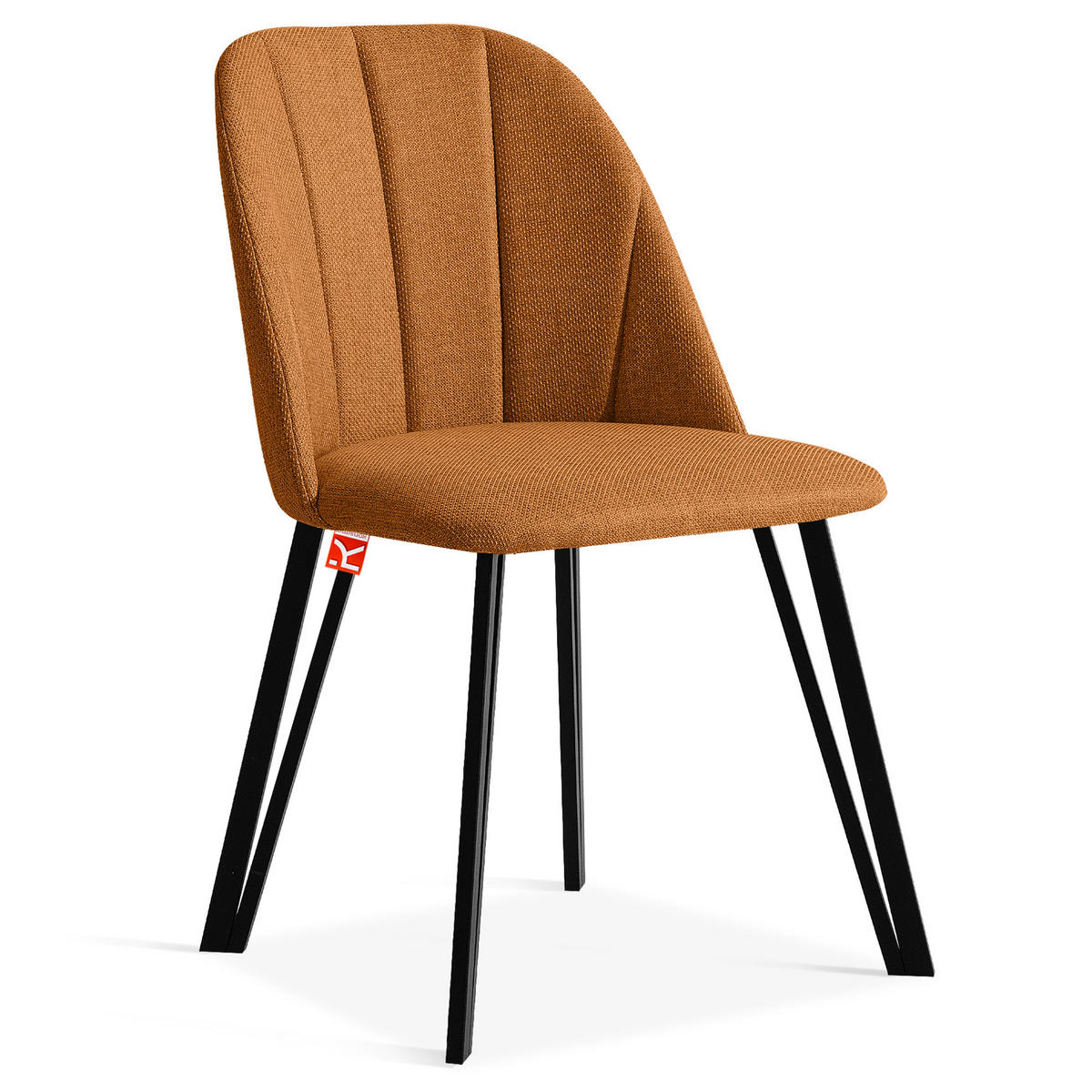POLSTERSTUHL SPENO Esszimmerstühle 2er Set - Rot/Schwarz, Holz/Textil (52/85/58cm) - KONSIMO®