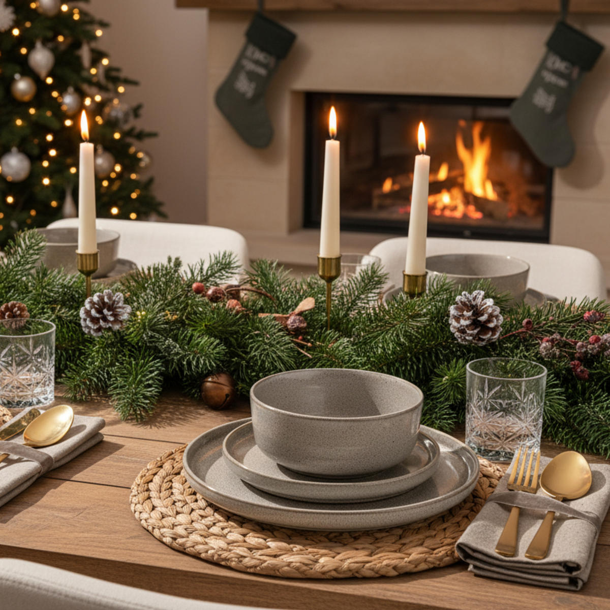 TAFELSERVICE KAIRO CLAY - 18 teilig aus Steingut - Grau, Keramik (40/50/40cm) - Sänger