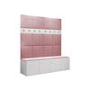 GARDEROBEN-SET Orion V - Weiß/Rosa, Holzwerkstoff/Kunststoff (168/186/46cm) - MIRJAN24
