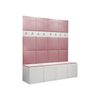 GARDEROBEN-SET Orion V - Weiß/Rosa, Holzwerkstoff/Kunststoff (168/186/46cm) - MIRJAN24